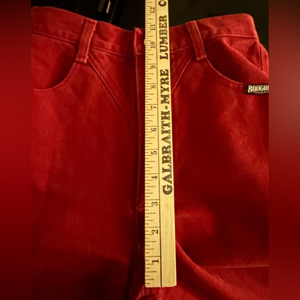 Vtg Roughrider by Circle T Cowgirl Western Jeans Concho Back Red Size 1/2 - Picture 10 of 12